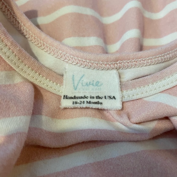 Vivie & Ash Striped Three Quarter Twirly Dress - Picture 3 of 3